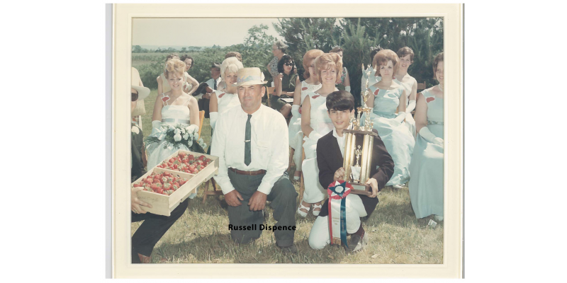 Brant Strawberry Festival Kneeling:  Russell Dispence and John Arrigo holding Trophy